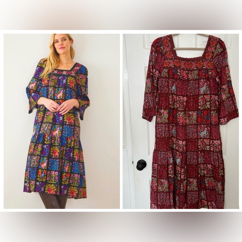 Printfresh Stained Glass Float On Midi Dress - image 1